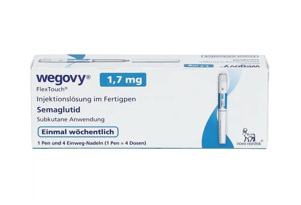 Вегови для похудения США Wegovy 1,7 мг семаглутид Novo Nordisk